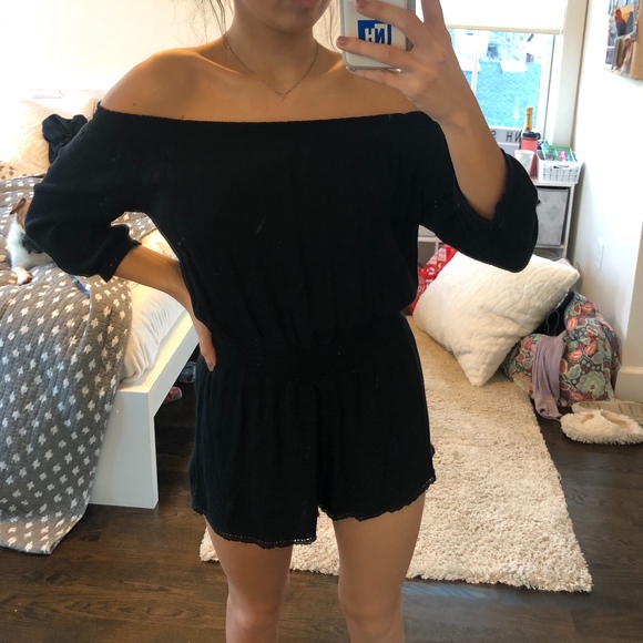 Aerie Off the Shoulder Romper - Picture 2 of 3